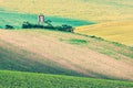 Moravian rolling landscape with shack