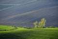 Moravian Tuscany beautiful spring landscape in south Moravia near Kyjov town. Czech Republic - Europe. Royalty Free Stock Photo