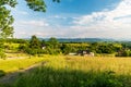 Moravskoslezske Beskydy mountains from viewpoint bellow Babi hora hill in Czech republic