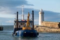 This is the Moray Council owned Dredger boat called Selkie