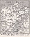 Vintage map of Morayshire 1930s