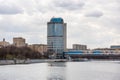 Mordern skyscrapers at the bank of The Moskva River, in the downtown of Moscow city, Russia