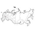 mordovia republic on administration map of russia Royalty Free Stock Photo