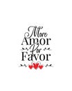 More amor for favor, vector