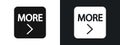 More Button Icon linear graphics set vector in black Royalty Free Stock Photo