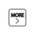 More Button Icon linear vector graphics sign Royalty Free Stock Photo
