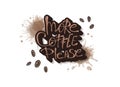 More coffe please lettering. Vector illustration.