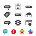 More with cursor pointer icon. Details symbols. Royalty Free Stock Photo