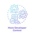 More developer control blue gradient concept icon