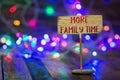 more family time on small sign board Royalty Free Stock Photo