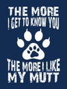 The more I get to know you the more I like my Mutt.