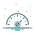 Mix icon for More, much and speedometer Royalty Free Stock Photo