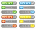 More info button sets Royalty Free Stock Photo