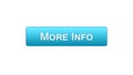 More info web interface button blue color, internet site design, application Royalty Free Stock Photo