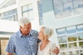 More in love than ever. a happy senior couple standing together outside. Royalty Free Stock Photo