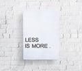 Less is More Minimal Simplicity Easiness Plainness Concept Royalty Free Stock Photo