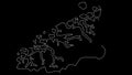 More og Romsdal Norway map outline animation