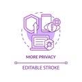 More privacy purple concept icon