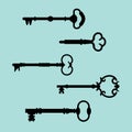 More Skeleton Keys Royalty Free Stock Photo