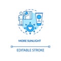 More sunlight concept icon