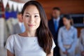 More than just a pretty face. a confident businesswoman standing in front of her team at the office. Royalty Free Stock Photo
