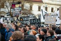 More than 60 thousand people hold an anti-government rally in Bratislava, Slovakia on March 16, 2018 Royalty Free Stock Photo