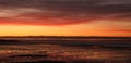 Morecambe Bay panorama at sunset Royalty Free Stock Photo