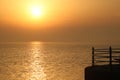 Morecambe Bay sunset from Stone Jetty Royalty Free Stock Photo