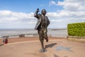 The statue of Eric Morecambe on the promenade in Morecambe