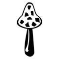 Morel mushroom outline. Edible Organic mushrooms. Truffle. Forest wild mushrooms types Royalty Free Stock Photo