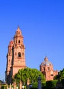 Morelia cathedral in michoacan, mexico.