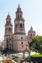 Morelia cathedral in Michoacan Mexico Royalty Free Stock Photo