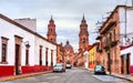 Morelia Cathedral in Michoacan, Mexico Royalty Free Stock Photo