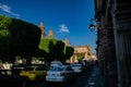 MORELIA, MEXICO - Mar 06, 2020: Cathedral of Morelia, Mexico. Blue sunny day with some clouds in the sky Royalty Free Stock Photo