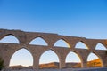 Morella aqueduct in Castellon Maestrazgo at Spain Royalty Free Stock Photo