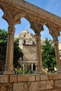 Morella Cathedral outside. Morella in Spain. Royalty Free Stock Photo