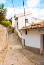 Morella street. Historic walled city, Spain