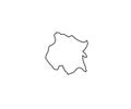 Morelos outline map Mexico state