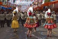 Morenada dance group at the Oruro Carnival in Bolivia Royalty Free Stock Photo