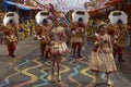 Morenada dance group at the Oruro Carnival in Bolivia Royalty Free Stock Photo