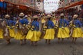 Morenada dance group at the Oruro Carnival in Bolivia Royalty Free Stock Photo
