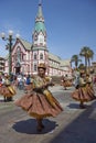 Morenada dance group at the Oruro Carnival in Bolivia Royalty Free Stock Photo