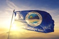 Moreno Valley of California of United States flag waving on the top