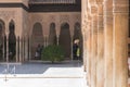 Exterior Moresque ornaments from Alhambra Islamic Royal Palace, Granada, Royalty Free Stock Photo
