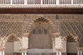 Exterior Moresque ornaments from Alhambra Islamic Royal Palace, Granada, Royalty Free Stock Photo