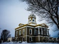 Moresville north carolina streets covered in snow Royalty Free Stock Photo