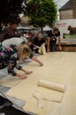 Morfontaine, France, May 2022 The largest rhubarb tart in the world, Guinness record