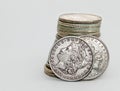 1896 and 1880 Morgan Dollar coins