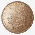 Morgan Silver Dollar Royalty Free Stock Photo