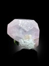 MORGANITE AQUAMARINE BERYL MINERAL SPECIMEN WITH TOURMALINE SPECIMEN FROM AFGHANISTAN